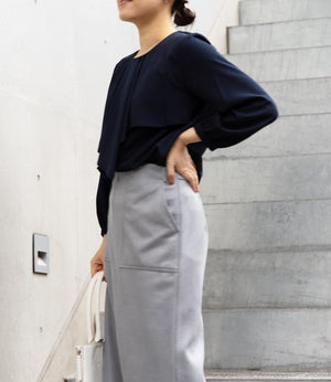 アシンメトリーフレアブラウス