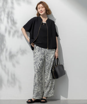 ストレッチジョーゼット フレンチスリーブ ブルゾン