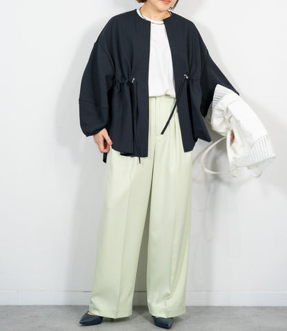 センタープレスセミワイドパンツ