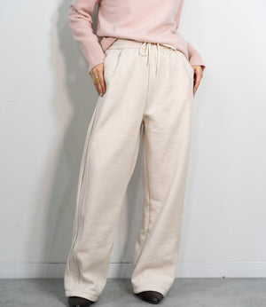 ヘリンボーン裏起毛イージーパンツ