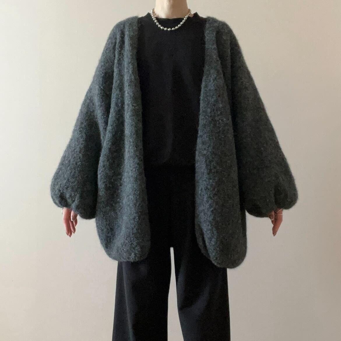 パフスリーブルーズカーディガン