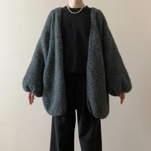 パフスリーブルーズカーディガン