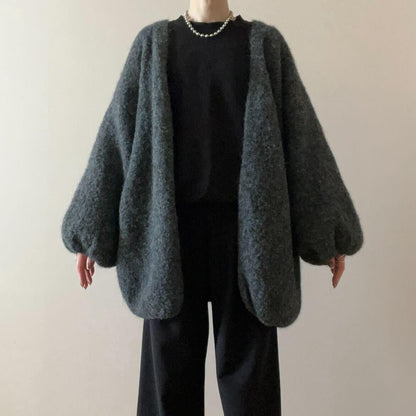 パフスリーブルーズカーディガン