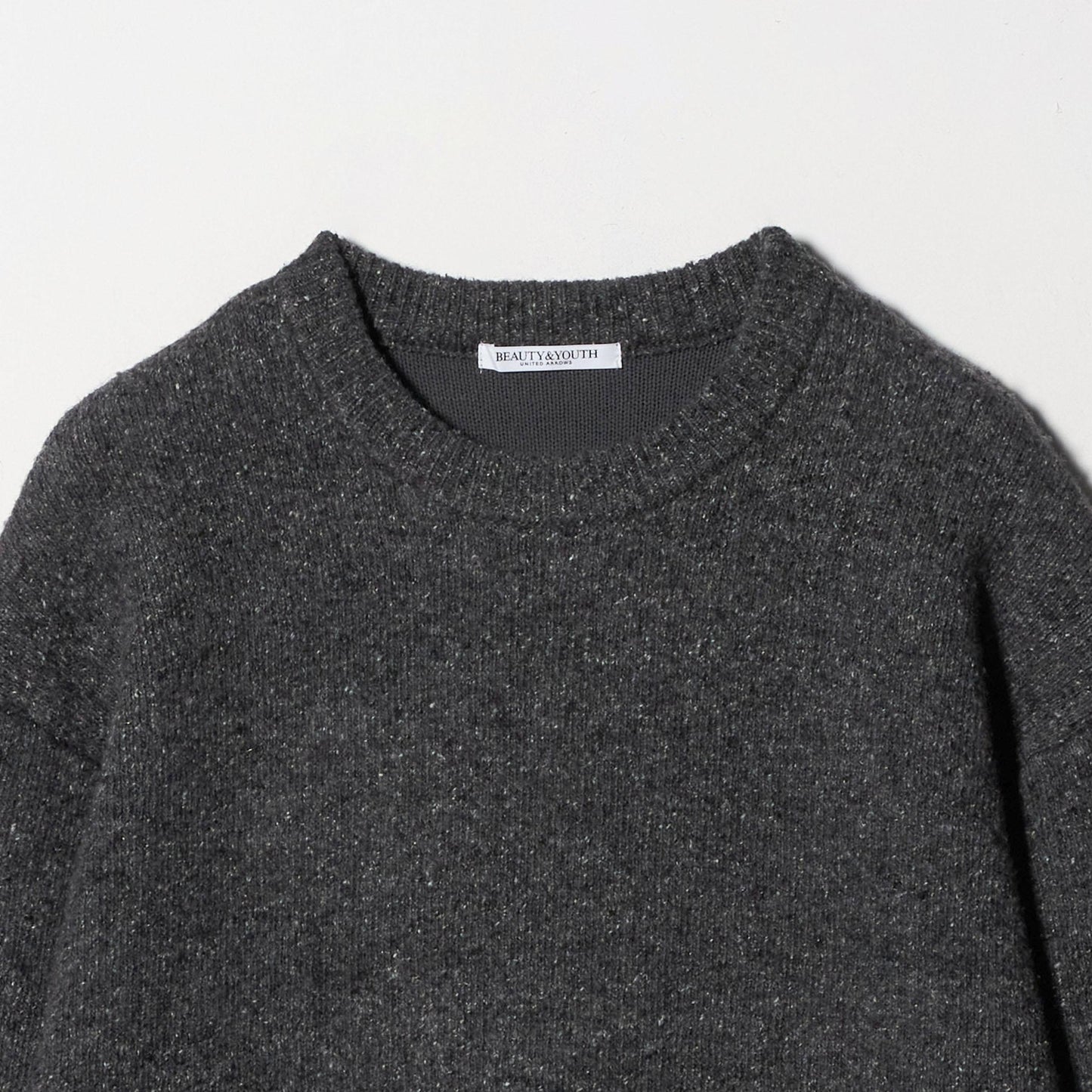 ウールブレンド シルクネップ ニットプルオーバー