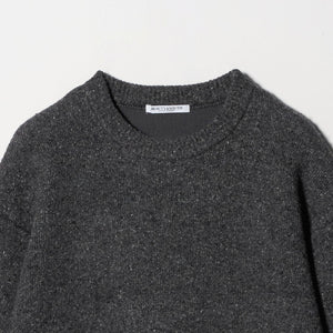 ウールブレンド シルクネップ ニットプルオーバー