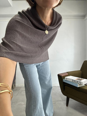 リネンニットケープ