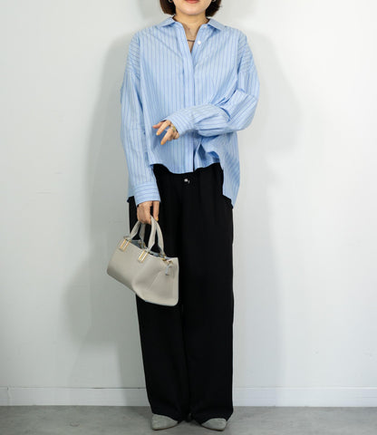 先染めストライプシャツ