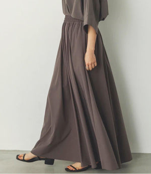 【接触冷感】ギャザーフレアスカート