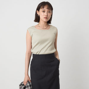 ブライトリブ フレンチスリーブ プルオーバー カットソー -制菌-