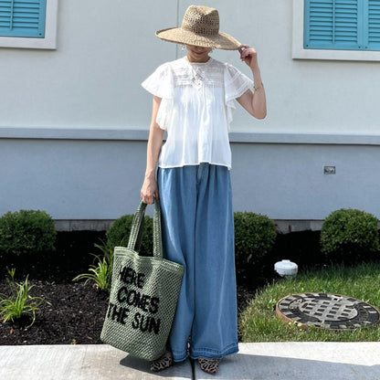 カーキロゴメッシュバッグ