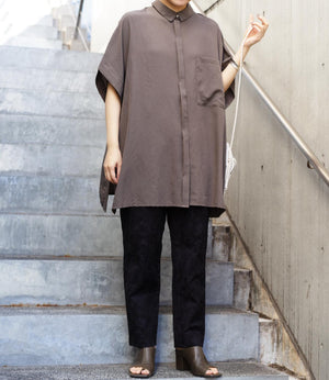 フローラルジャガードテーパードパンツ