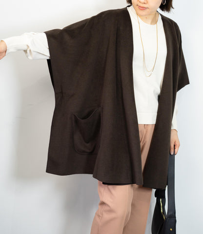 ニットパイル着流しアウター