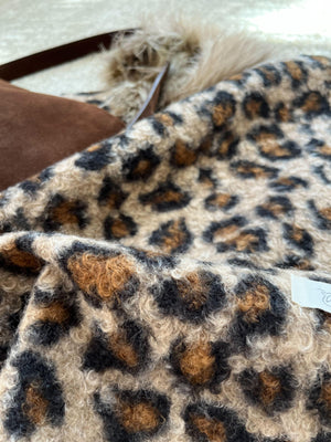 レオパード柄ボアマフラースカーフ