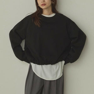 ギャザーヘムスウェットトップス