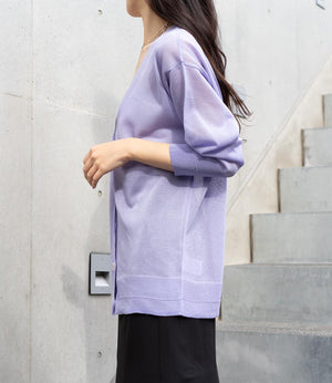 シアーVネックカーディガン