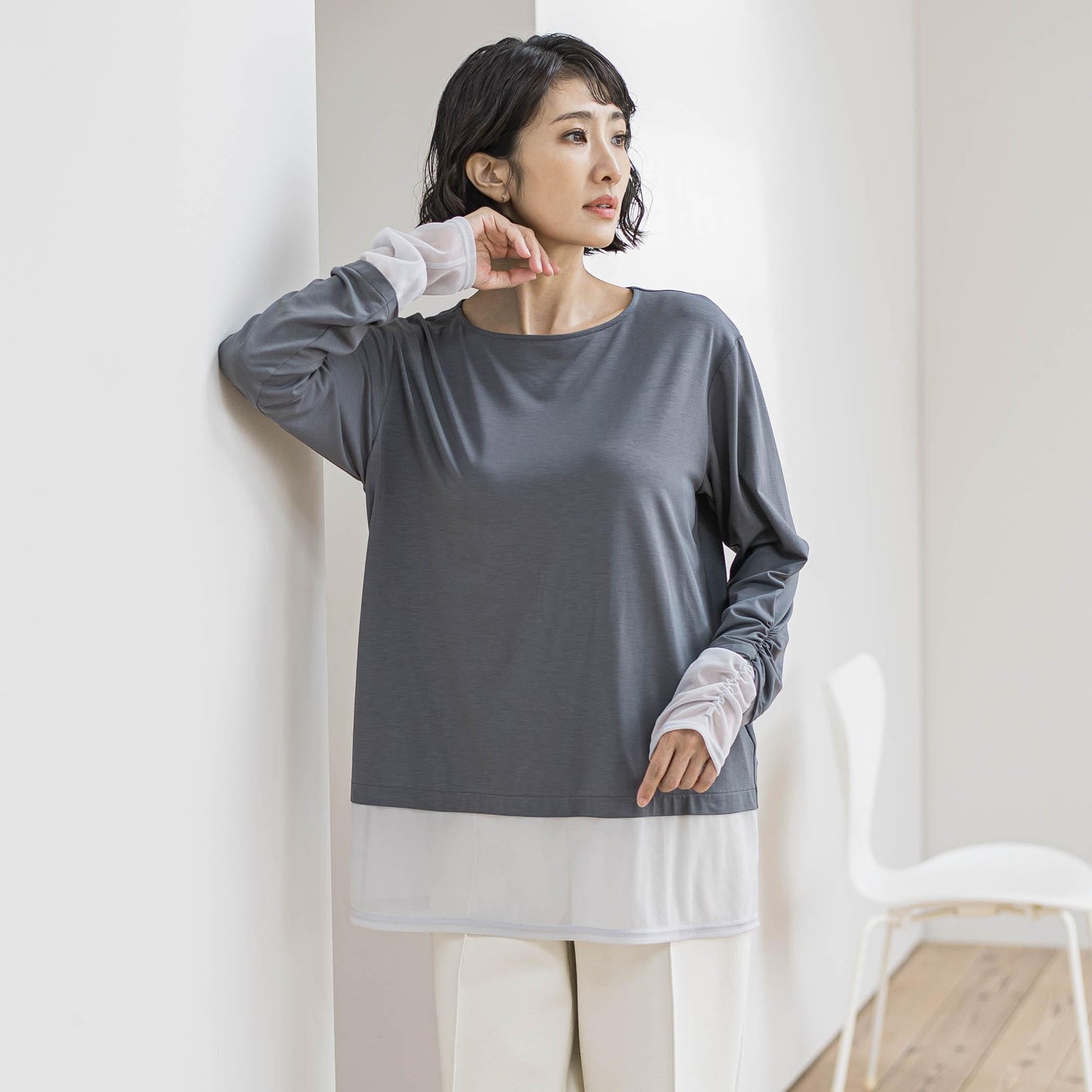 【WEB限定】”重ねるだけで格上げ”レイヤードインナー