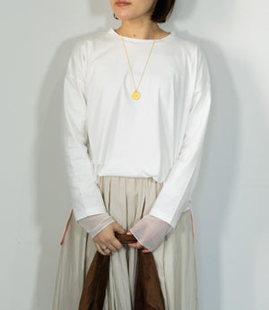 ポイントカラーロングTシャツ