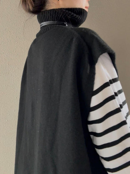 タートルネックスリットベスト