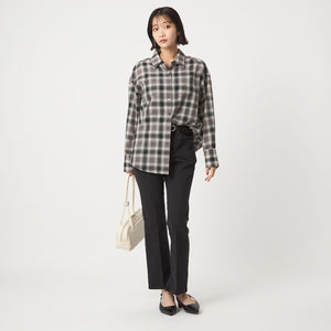 ［size SHORTあり］ウール混ボイル シャツ -ウォッシャブル-