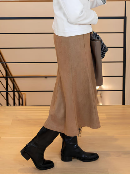 スエードスカート