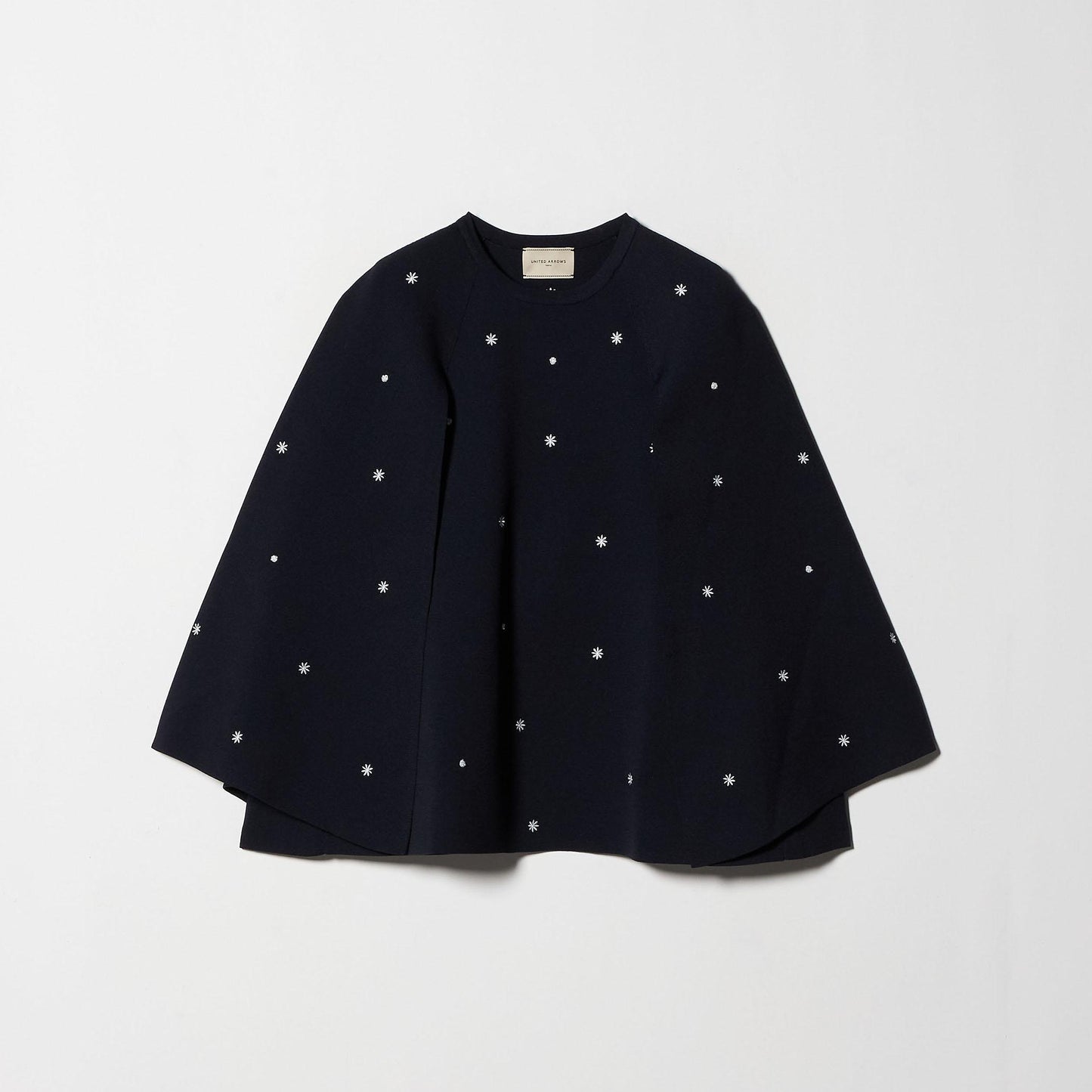 エンブロイダリー フラワー ケープニット ‐ウォッシャブル‐