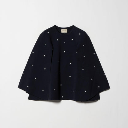 エンブロイダリー フラワー ケープニット ‐ウォッシャブル‐