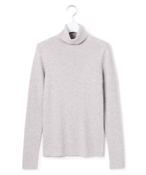 ウーステッドウール リブタートル ニット