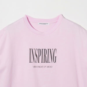 コットン ロゴプリント フレンチスリーブ Tシャツ