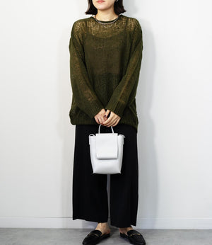 メッシュニットトップス