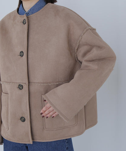 リバーシブルフェイクスウェードコート