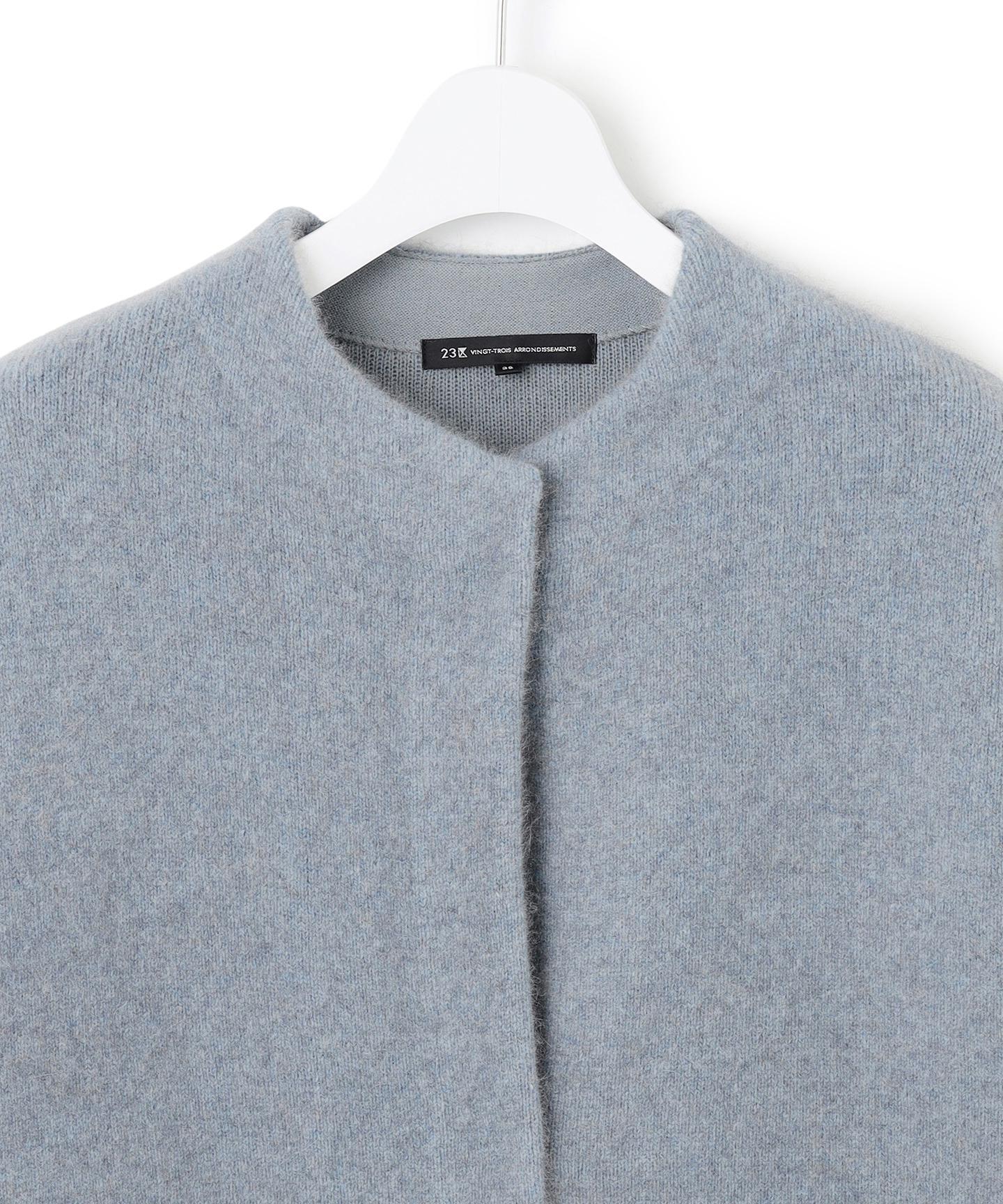 ラクーンブレンドダブルフェイス ニット アウター