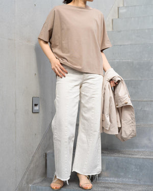 半袖コクーンカットソー