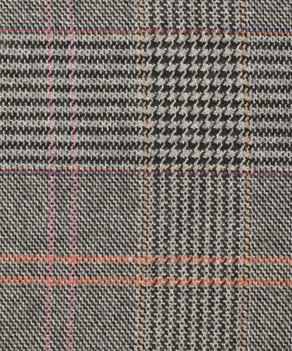 ワイドチェック柄ベルトパンツ