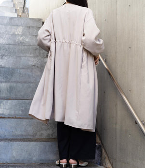 ウエストマークノーカラーコート