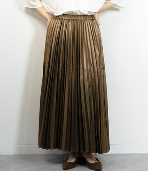 フェイクレザープリーツスカート