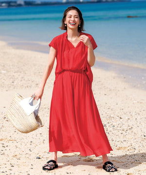 ヴィンテージシアー ギャザーワイドパンツ