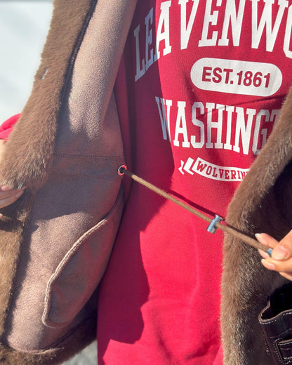 フェイクファーフードベスト