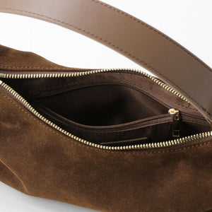 スエード スクエア ショルダーバッグ