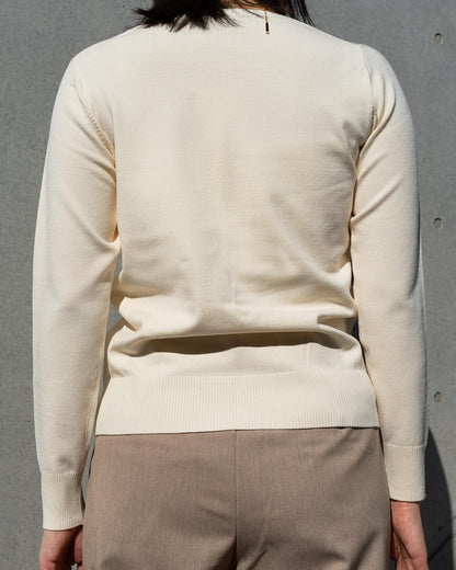 クルーネックストレートニット