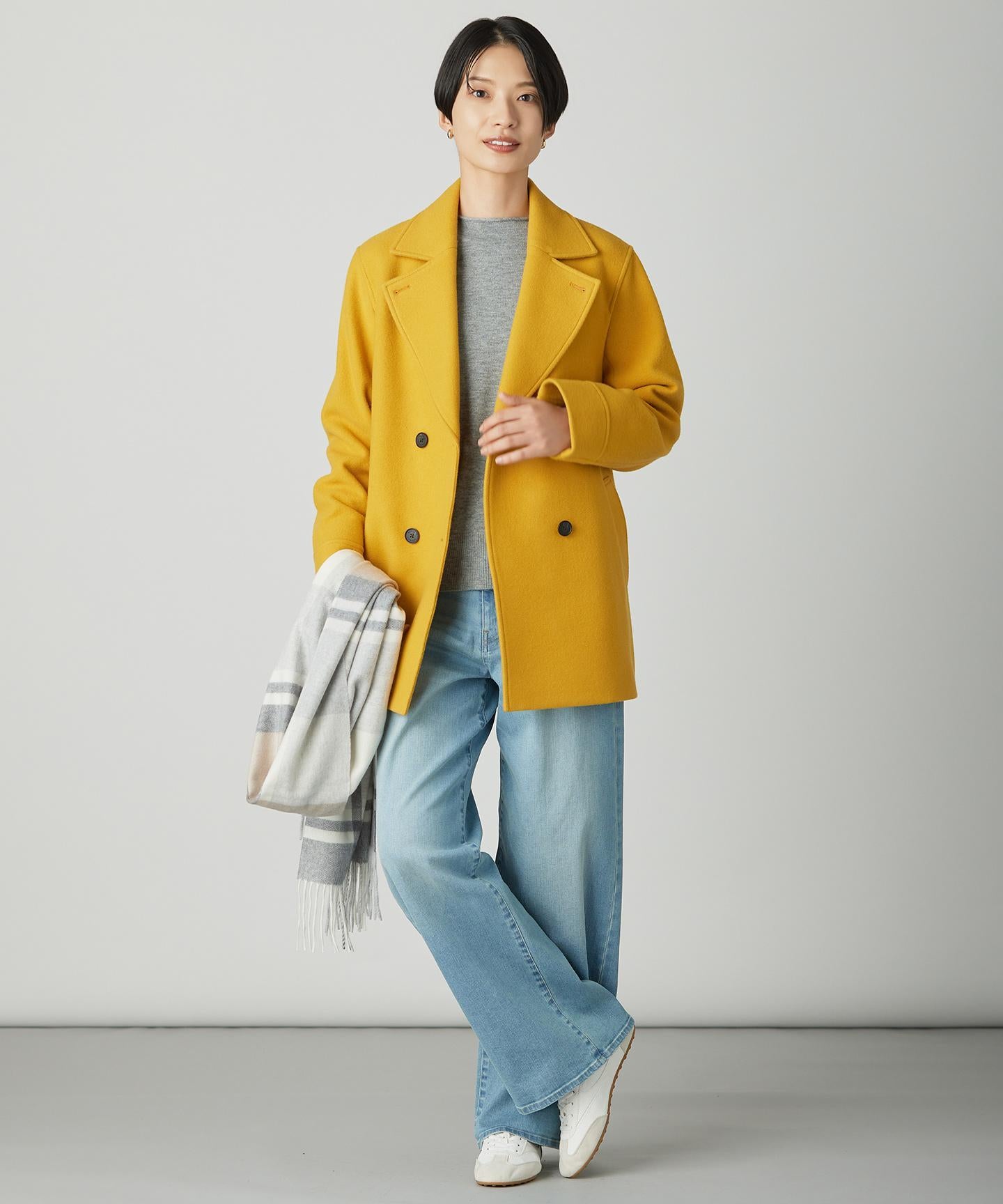 BASIC STRETCH DENIM ワイド ストレート デニム