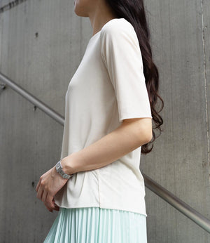 ダブルチュールハーフスリーブカットソー