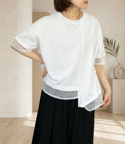 メッシュデザインTシャツ