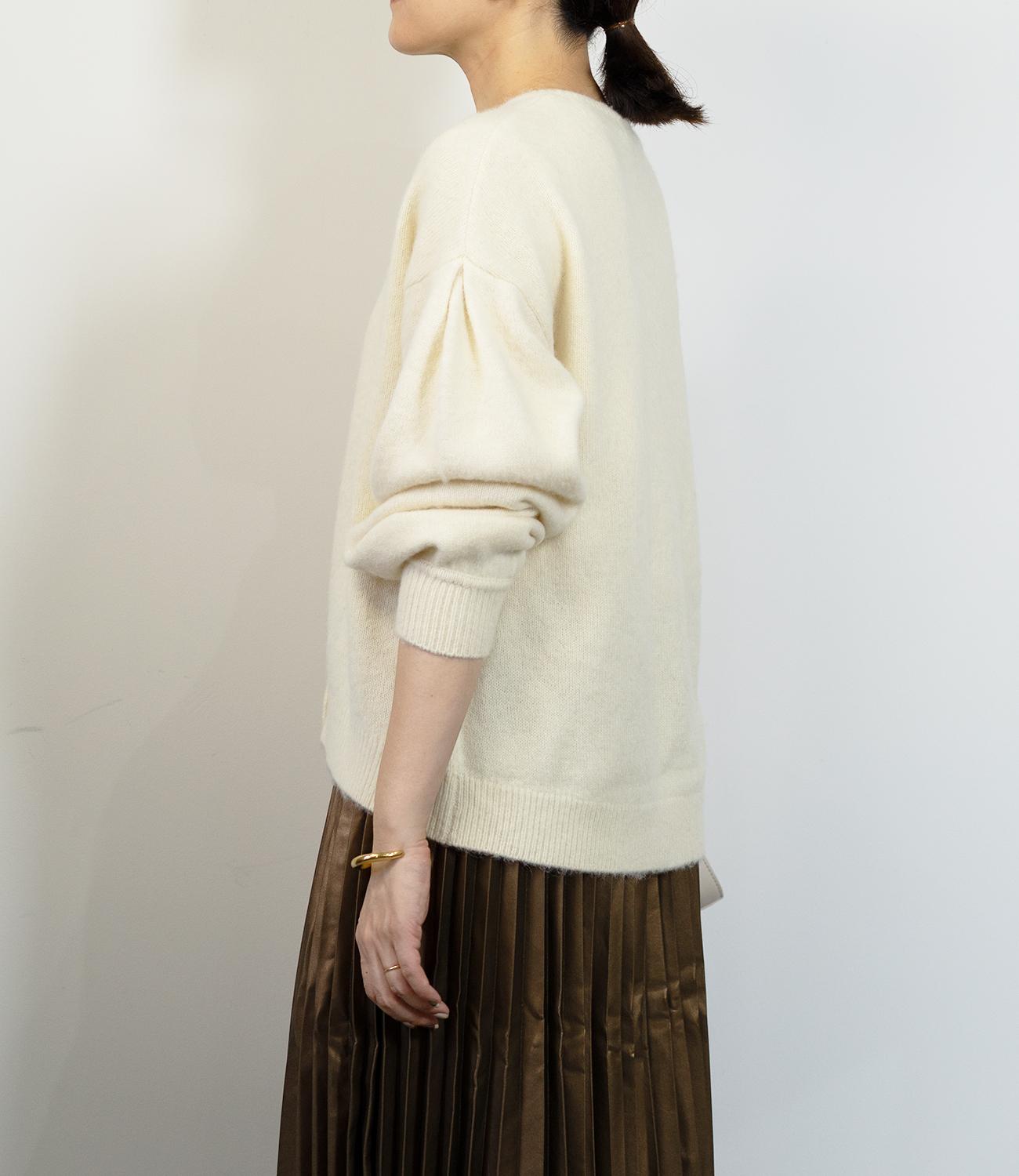 フォックス混カーブカーディガン