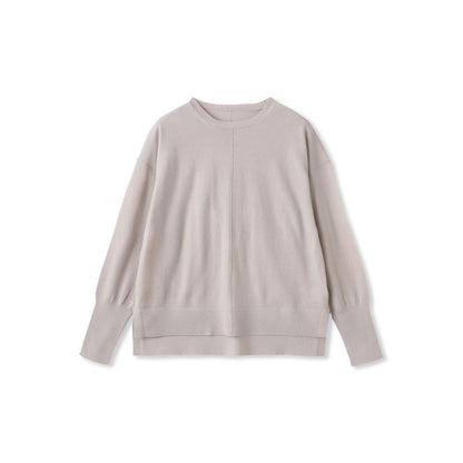 【WEB限定】ベーシックウールクルーネックニット≪洗える≫