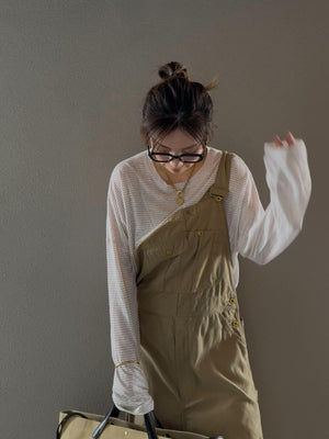 リネンボーダールーズロンT