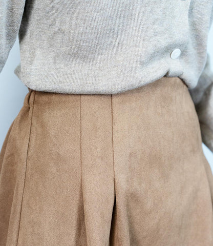 スウェードフレアスカート