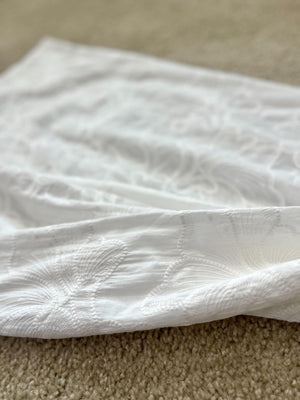 花刺繍コットンパンツ