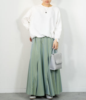 シャンブレーパネルスカート