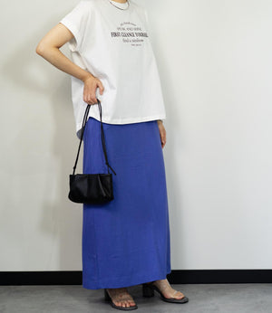 【接触冷感】レタリングフレンチスリーブTシャツ