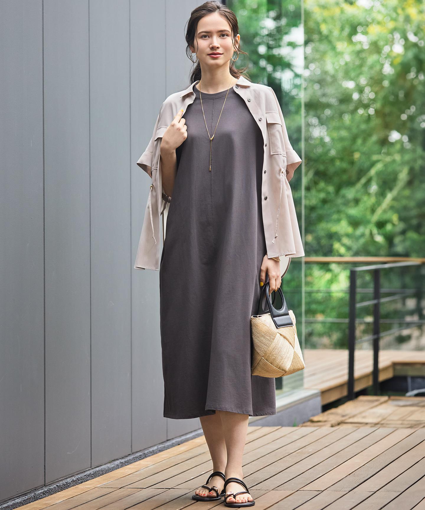 ライトシアーマットクロス ミリタリーディティール シャツ